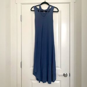 Love crazy blue tank strap dress